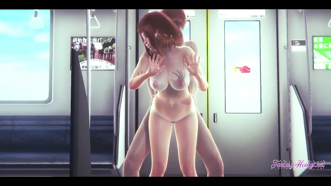 My Hero Academia Hentai - Uraraka Footjob and Fucked by Boy on the Train - Japanese Asian Manga Anime Game Porn
