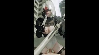 Yorha 2b rijdend