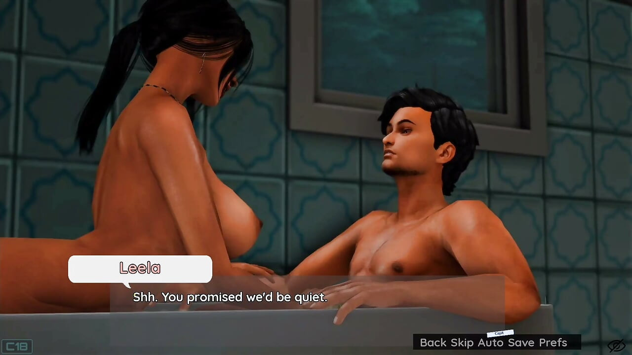 Leela and Ronnie in bathtub