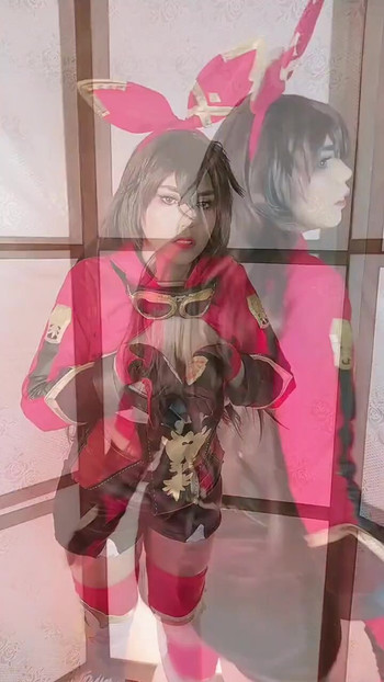 Memorable moment from "Amber cosplays genshin impact"
