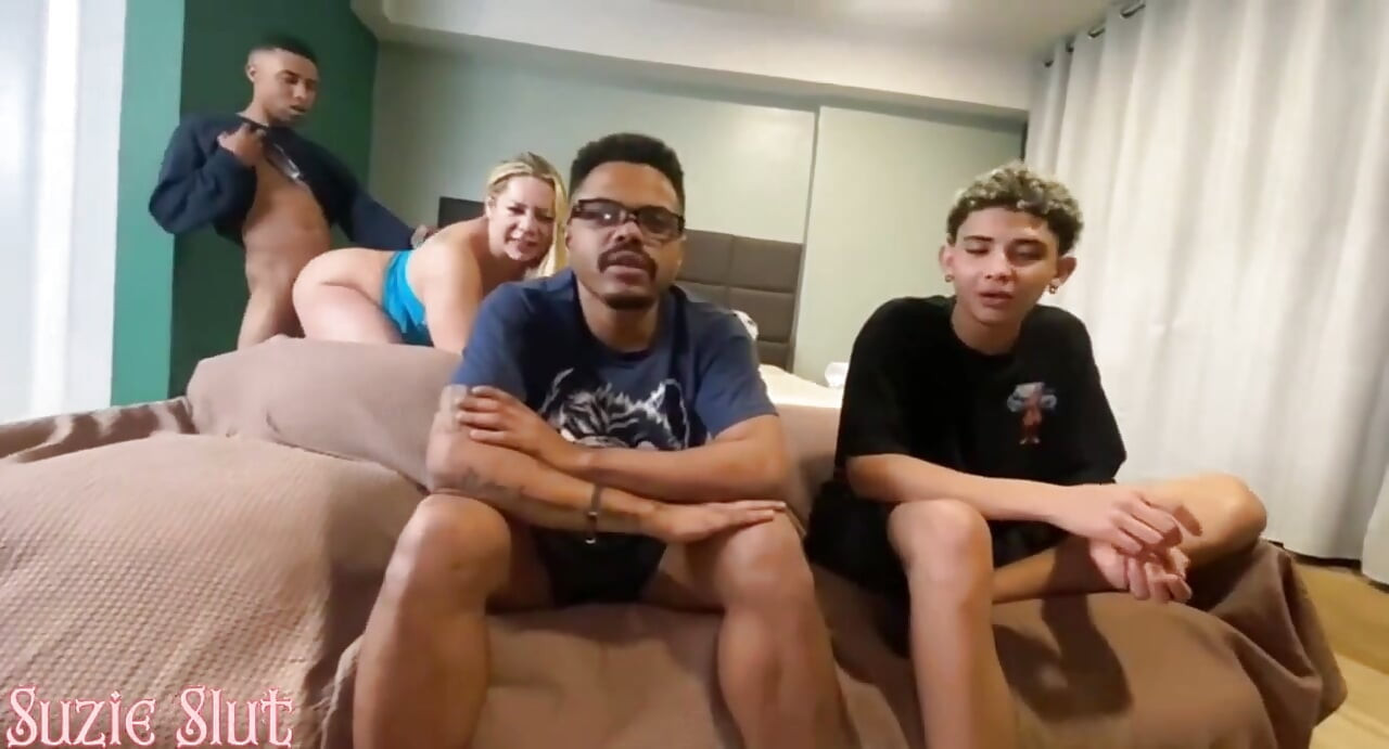 Naughty MILF Fucks Young Friend to Tease Her Stepson While Cuckold Husband Watches Cup Game