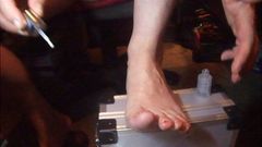 Esclave J1306: vernis à ongles rouge pour les pieds 1