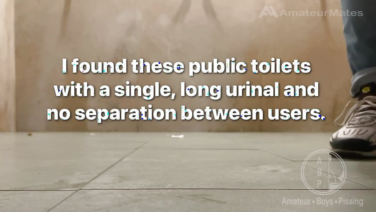 Peeking, Peeing, Flashing, Teasing at Public Urinal