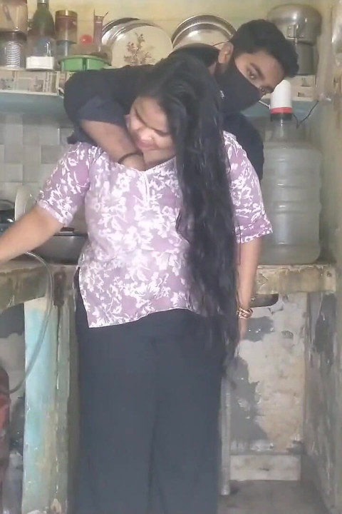 Horny Step Sister Caught in Kitchen - Step Bro Fucks Her Hard While Coo