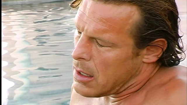 Stepdad fucks hard blonde daughter in the pool