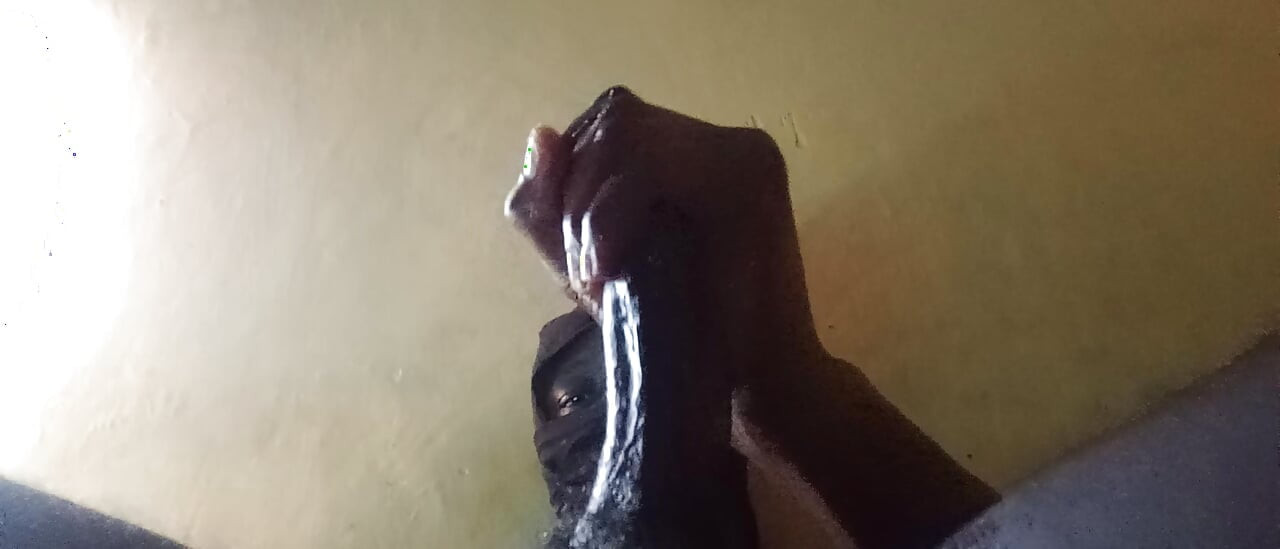 Stroking My Big Black Cock
