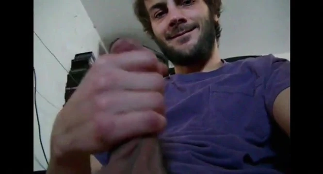Hairy boy jerking off