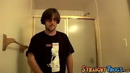 This straight dude is stroking his cock with fleshlight
