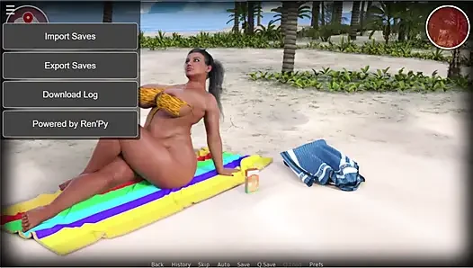 Fat Sluts On The Sun - Game Guy Fucks Milf On The Beach With Big Tits Girlfriend Swallows His Cum