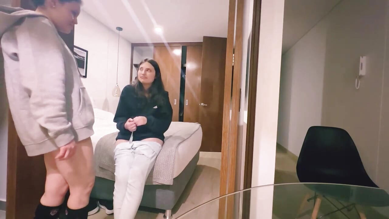 The cleaning girl holds out the blanket for me to see my pussy