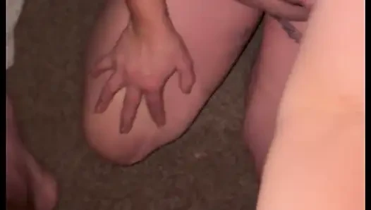 Wife & husband having dirty sex . Black dildo , fisting , creampie , cumming