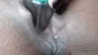 Brazilian fucking pussy with bottle big clit