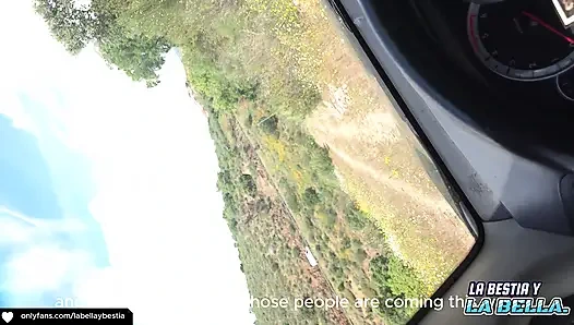 I Fuck My Co-worker in the Car I Fill Her Feet with Cum Homemade Amateur