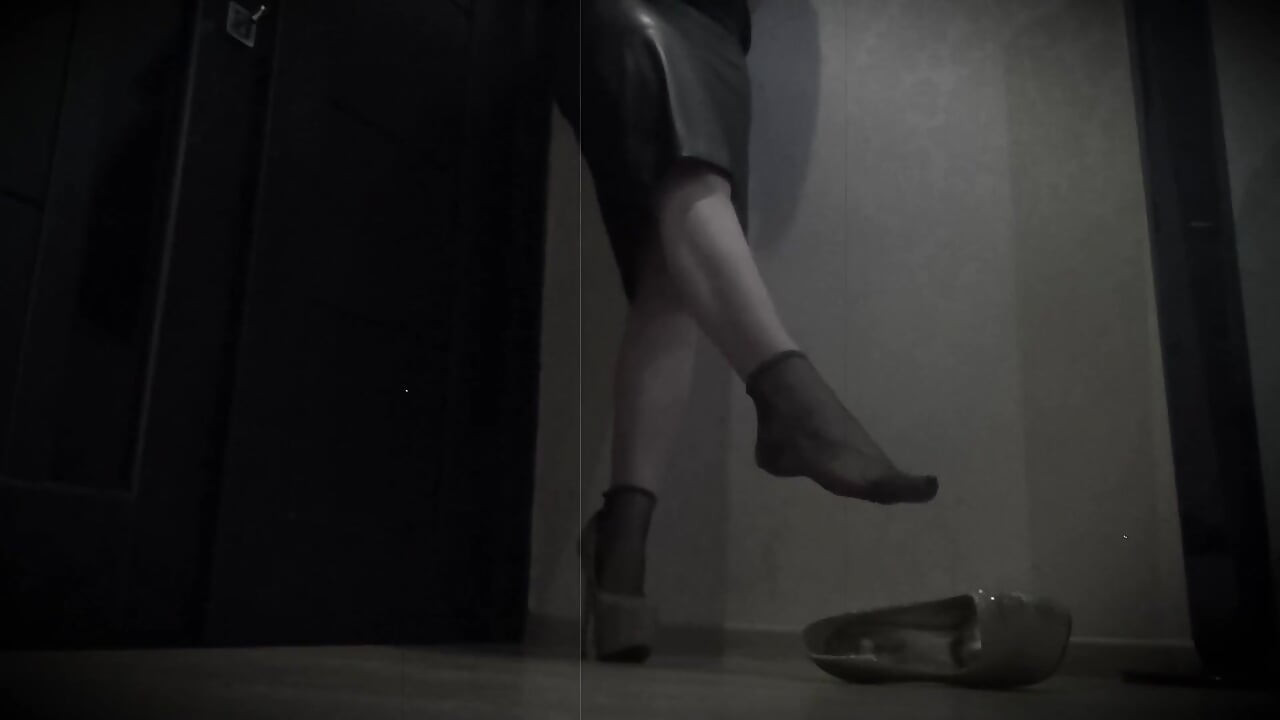Mesmerizing shiny nylon socks