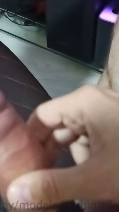 Jerking off with fountains of sperm ! Huge plums of hot cum from a big fat cock right on the chairs in front of a hot macho ! | Clip 1