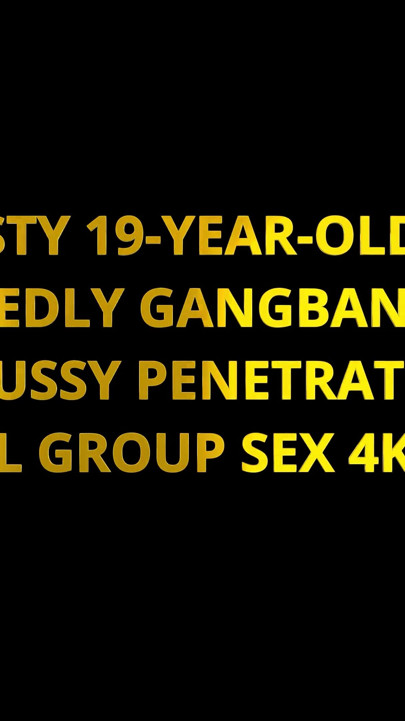 Enorme hangende tieten 19-jarige Lola gefokte kinky dubbele vaginale gangbang - alle groepseks 4k