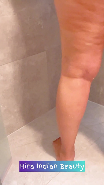 Umjetnost zadirkivanja indijske MILF Hira Erotski tuš - Pranje pičke Velika debela guzica