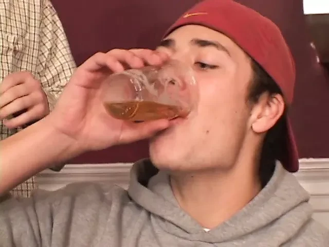 Horny frat guys get two sweet ass coed babes to suck twats and fuck on table