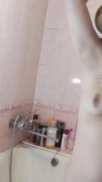 Emotional moment from "MILF Platinum takes shower and shaves armpits. Pussy, ass, nipples, natural tits Milf. Bathroom"