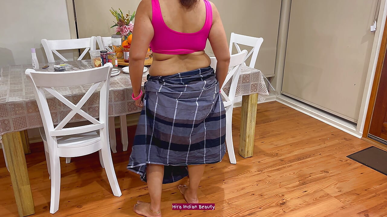 My Maid Wore a Lungi - Fucked her in Standing Anal - Doggy Style, Kissing, Blowjob, Deep Strokes and Loud Moaning