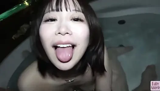 Idol-affäre teil zwei. Nachtfahrt mit Fünf schüssen und creampie-Training