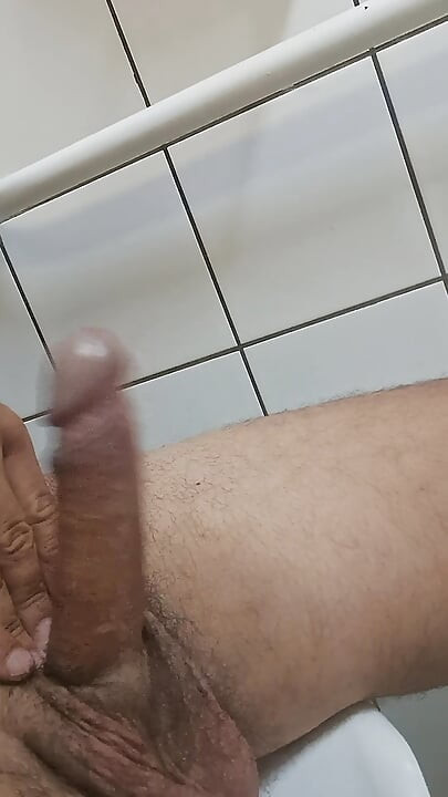 Handjob in the bathroom