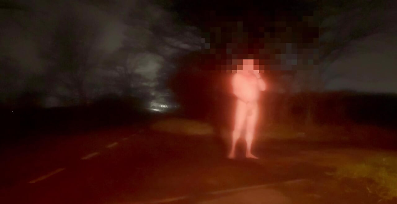 Wanking naked in public