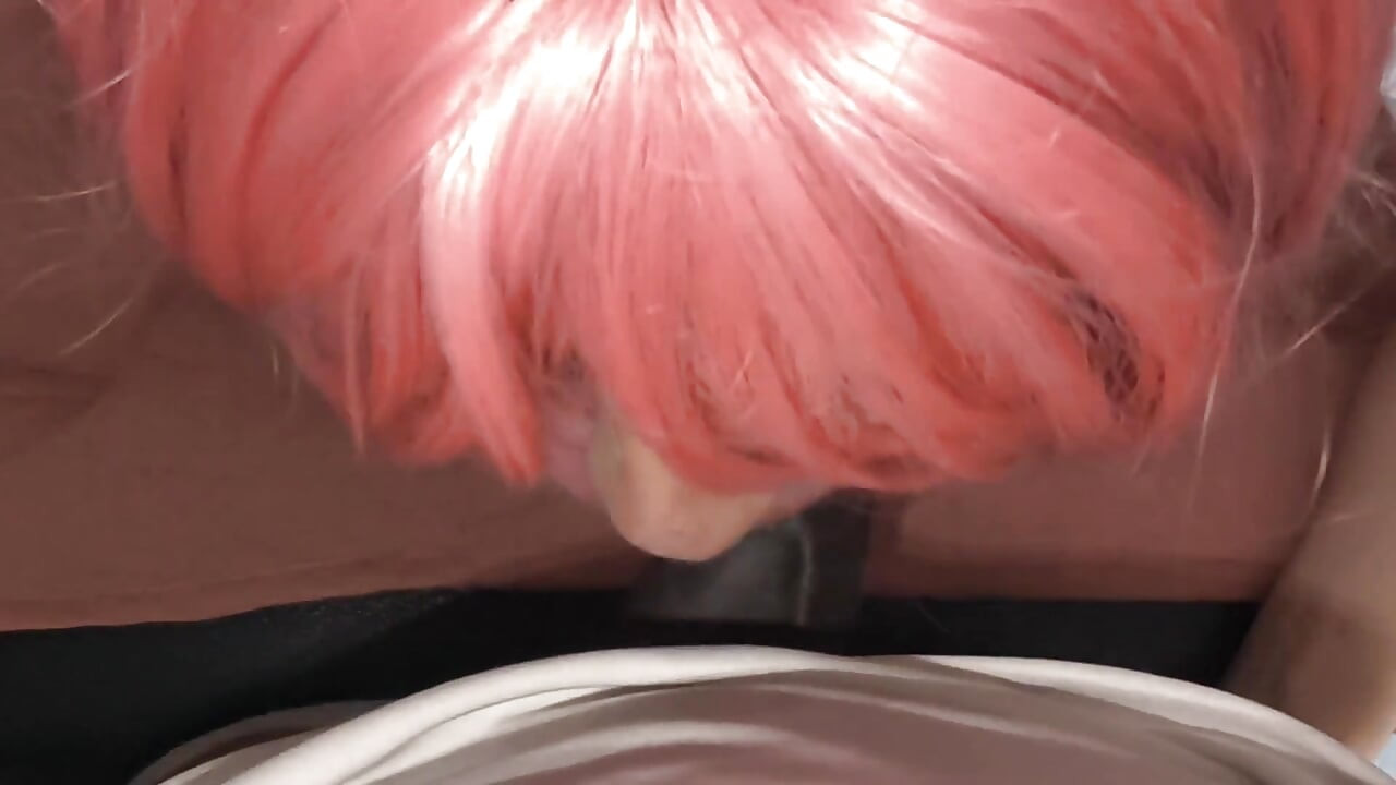 Glossy-lipped Sissy Princess Drops to Her Knees and Teases BBC with Slow Tongue Swirls Before Gagging Balls-deep 1