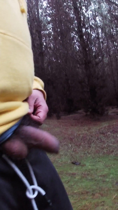 Iconic moment from "Outdoor Jerk in Yellow Hoodie & Red Boxers - Part 1"