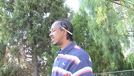 Ebony with a huge ass rides a BBC