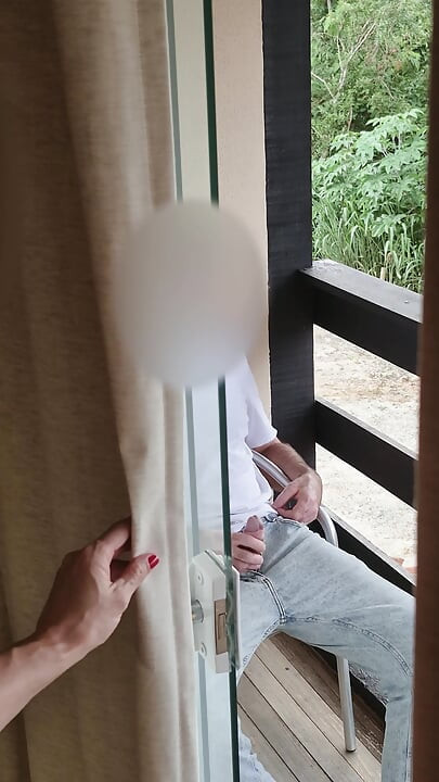 Shocked Stepmom Catches Stepson Jerking Off On Balcony But Helps Him Finish
