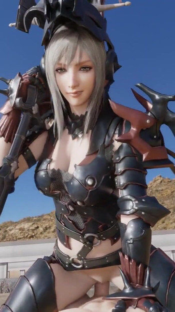Emotional moment from "final fantasy Aranea Highwind Gets Multiple styles clothed"