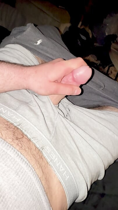 Beautiful cock twink jerking slowly to completion