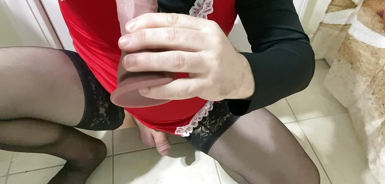 Part 2 Slitty Amateur Crossdresser talks dirty to stepmom and uses anal vibrator to masturbate