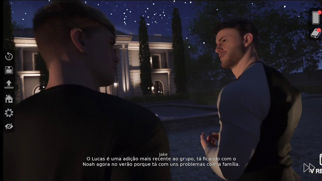 Quick nighttime visit to the muscular neighbor before your wife comes home from work!