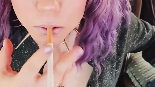 All Dangles From You Smoking Queen, Tina Snua! Close Up With Lots Of Smoke!