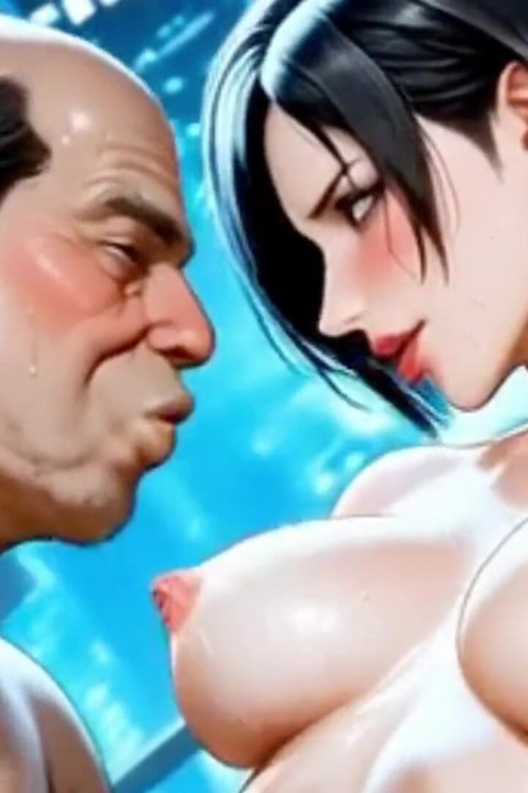 Valentina Loszka jest fucked przez jej gruby, stary, rogacz mąż, który jest prawie bezsilny. Animacja Hentai Waifu.
