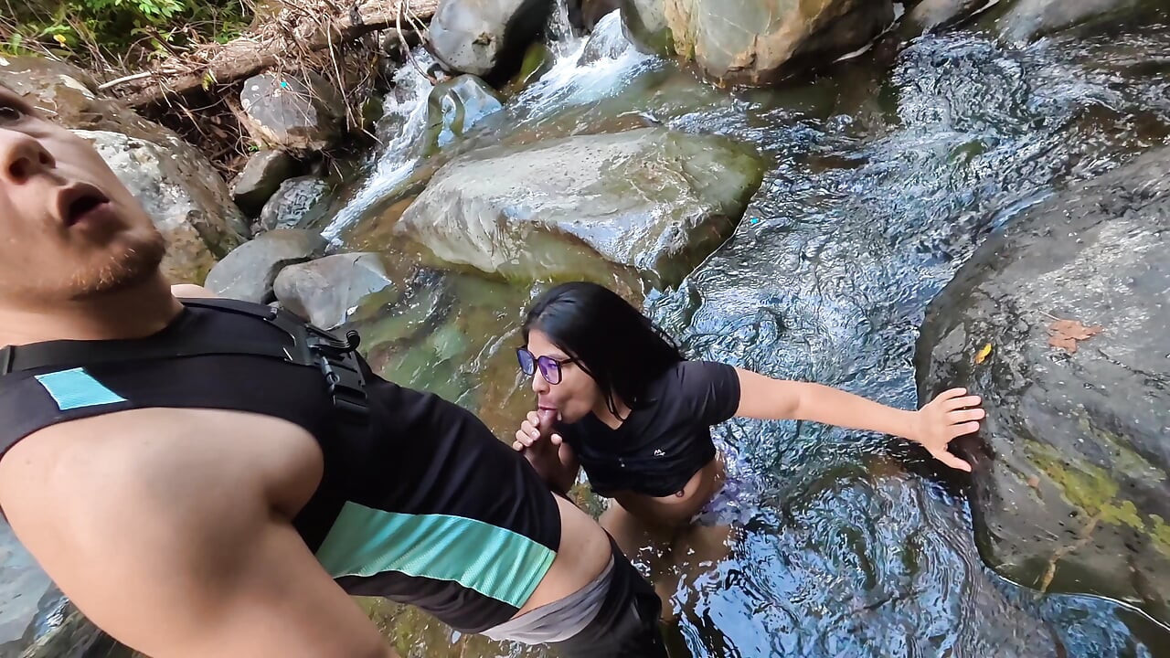 FINAL PART fucking in the river.. SEX IN PUBLIC a madness lets her face be filled with cum
