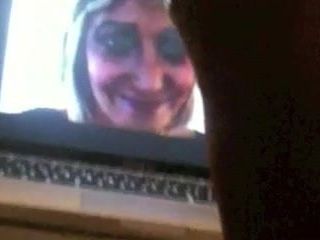 Webcam đĩ sự nịnh hót của tôi tinh ranh trên màn hình