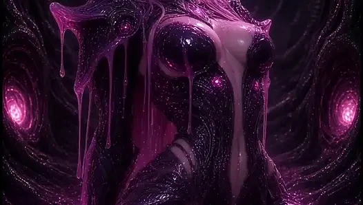 Zırh içinde pembe anime 3d slime elf