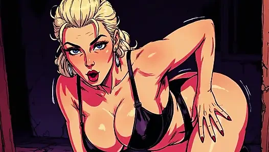 Wanita seksi Ai mengerang dan menggoda