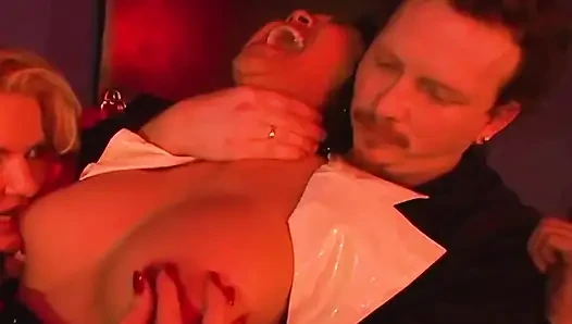 Crystal Punishes Mika Tan by Biting and Hardening Her Boobs!