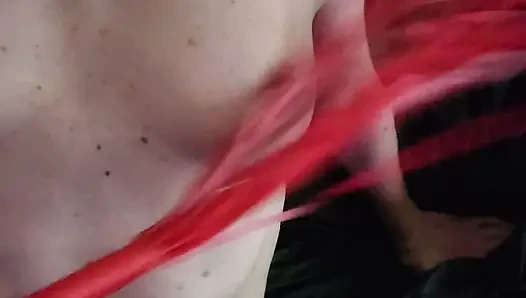 Slave Gets Her Horny Tits Whipped Gently and Eroticly