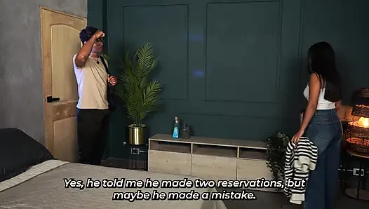 Stepsiblings end up having great sex after sharing the same bed