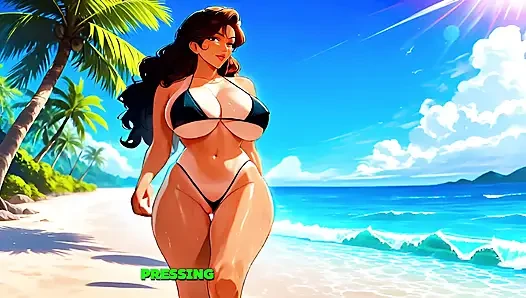 Aku minta penjaga pantai untuk tabir surya. Dia malah ngentot aku di pasir. - Hentai tanpa sensor