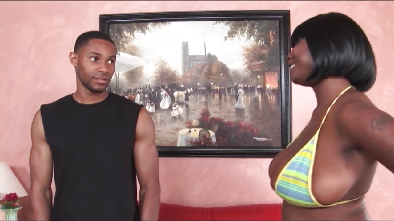Stacy Adams a horny dark skinned brunette woman gets her