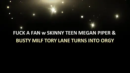 Kameraman Travser Megan Piper ve Tory Lane'i yozlaşmış grup sekste parmaklıyor!