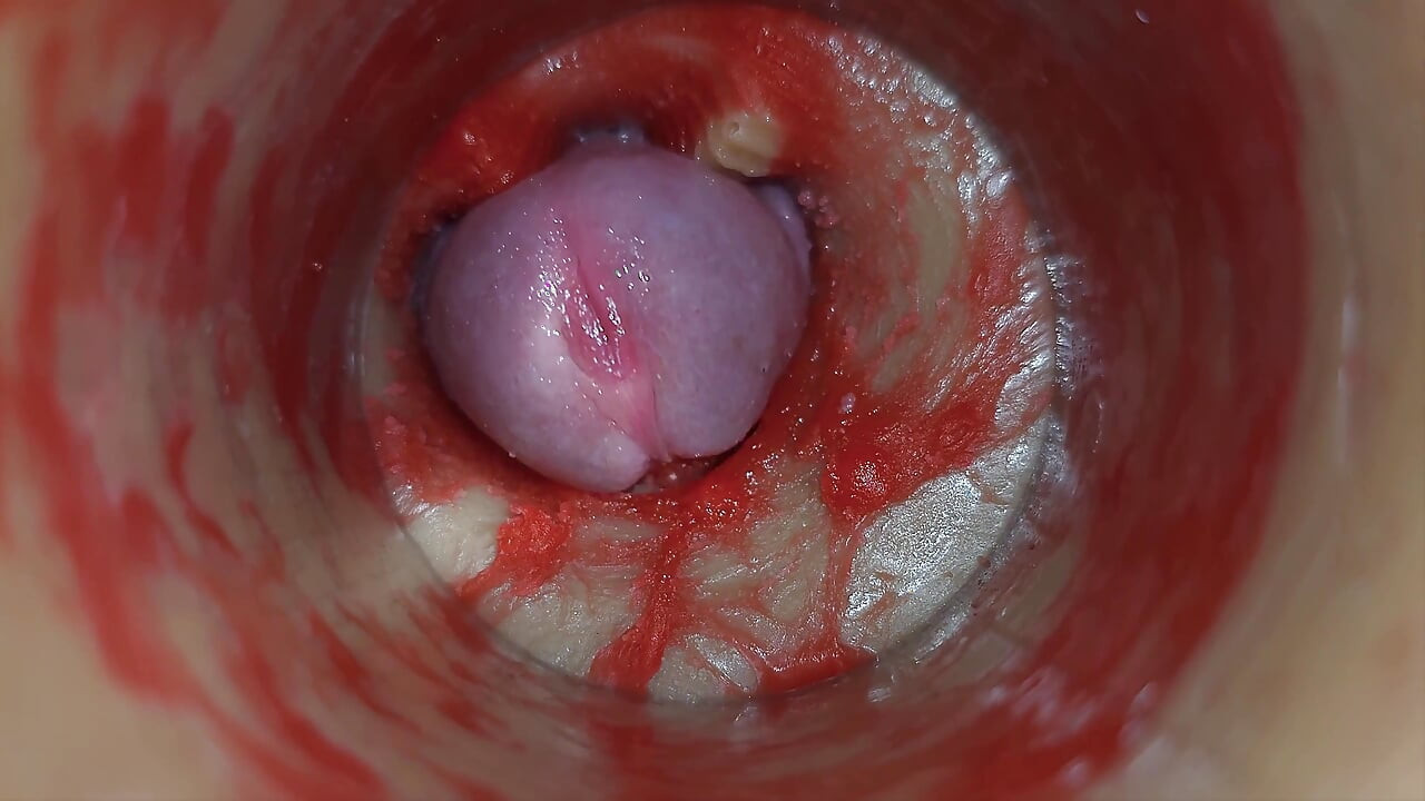 Kamera Unutar Duboke Pičke Snima Vrlo Ogromnu Ejakulaciju Sperme Asmr