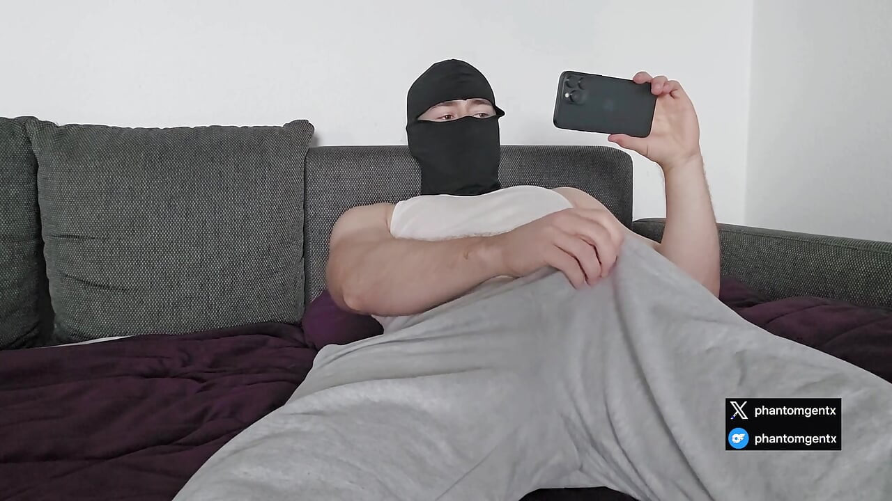 Bulge in Grey Sweatpants, Precum Spot Growing – My Voice Orders You to Watch