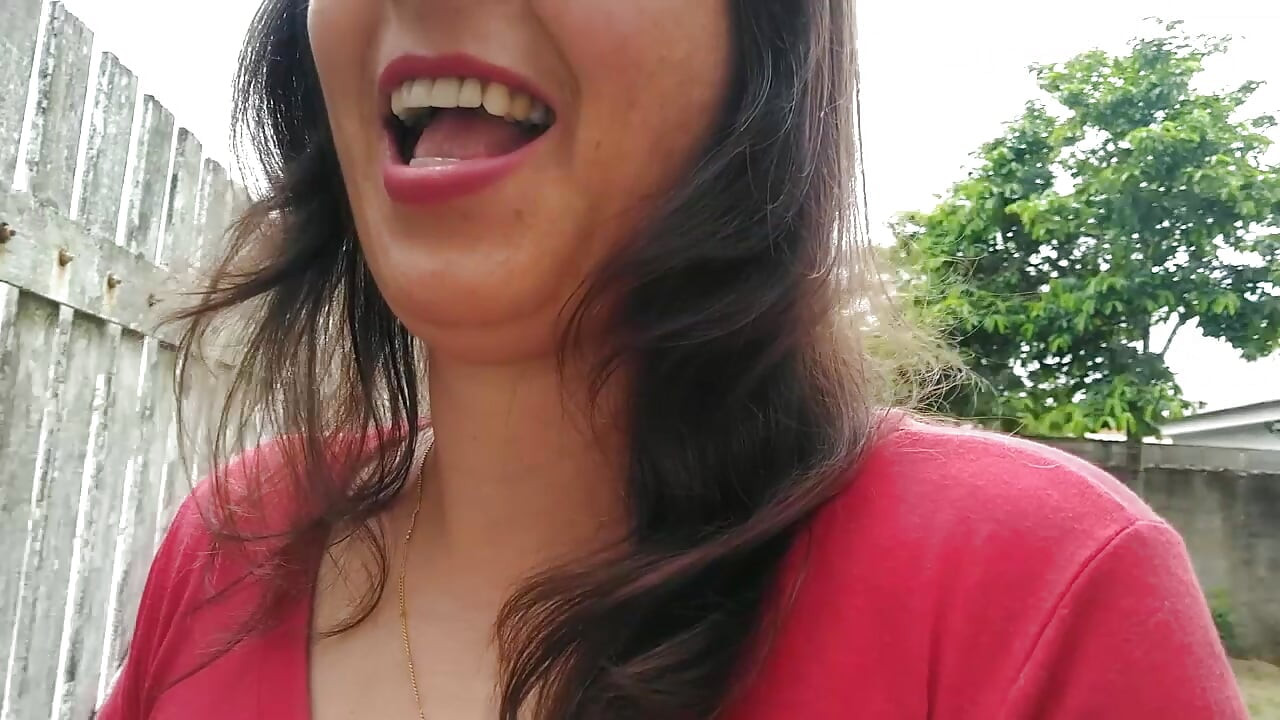 Wife walking without panties on street